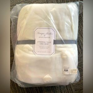 Monique Lhullier Pottery Barn Kids Ethereal Lace Crib Skirt Brand New